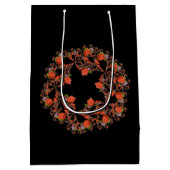 フラワースターフラクタルレッド黒紫 ミディアムペーパーバッグ (裏面)