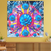 フラワースター キャンバスプリント (インサイチュ (リビング))