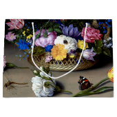 フラワースチルライフボスシェオランダ絵画ズアート ラージペーパーバッグ (正面)