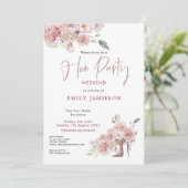 フラワースティレット週末の旅程Henパーティー 招待状 (スタンド正面)