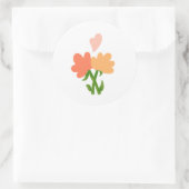 フラワーステッカー ラウンドシール (バッグ)