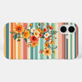 フラワーストライプレトロ(F) Case-Mate iPhoneケース (裏面 (横))