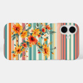 フラワーストライプレトロ(K) Case-Mate iPhoneケース (裏面 (横))