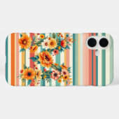 フラワーストライプレトロ(M) Case-Mate iPhoneケース (裏面 (横))