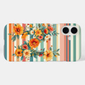 フラワーストライプレトロ(N) Case-Mate iPhoneケース (裏面 (横))