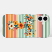 フラワーストライプレトロ(T) Case-Mate iPhoneケース (裏面 (横))