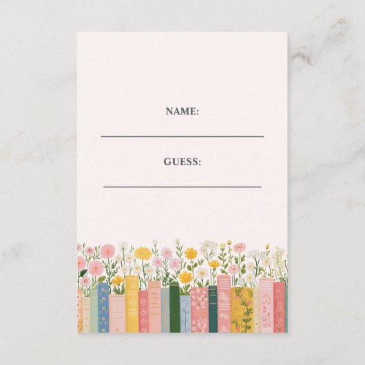 フラワーストーリーブック 彼女の次の章 ブライダルシャワー エンクロージャーカード (裏面)