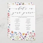 フラワースプリング サマー ハートの詰め合わせゲーム 招待状 (正面/裏面)