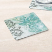 フラワースプレーII スクエアペーパーコースター (アングル)