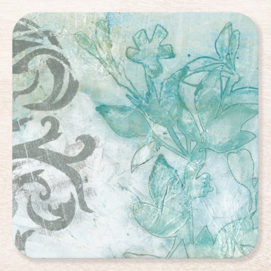 フラワースプレーII スクエアペーパーコースター (正面)