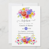 フラワースペイン風フィエスタ結婚式 セーブザデート (正面)