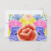 フラワースペイン風フィエスタ 結婚式 RSVP カード (裏面)