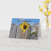 フラワースルーフェンスカフレンドリーード カード (黄色い花)