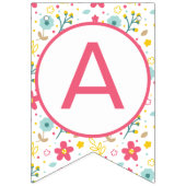 フラワースロスハッピーバイタデイパーティーバナー バンティングフラッグ (第3の旗)