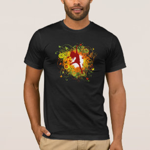 フラワースワールのダンサーのシルエット Tシャツ