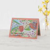 フラワースワールスペシャルフレンド誕生日 カード (黄色い花)