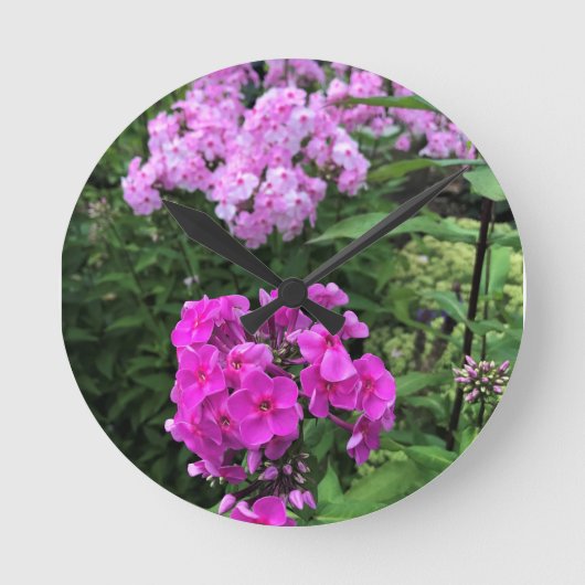 フラワーズアットシャトーモリゼットワイナリーフロイド ラウンド壁時計 (正面)