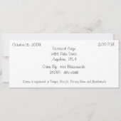 フラワーズアンドシャンパンブライダルシャワー招待状 招待状 (裏面)