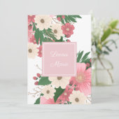 フラワーズアンドベリー誕生日招待状 招待状 (スタンド正面)