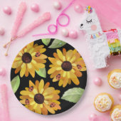 フラワーズアンドラディバグズ紙プレートパーティーデコール ペーパープレート (パーティー)