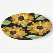 フラワーズアンドラディバグズ紙プレートパーティーデコール ペーパープレート (アングル)