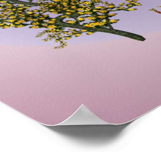 フラワーズインナーピース感動的引用文 ポスター (角)