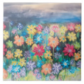 フラワーズインパステルズタイル – オリジナルカラー タイル (正面)