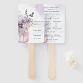 フラワーズインメイソンジャールシックフローラ結婚式 プログラム ハンドファン (正面&裏面)