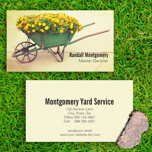 フラワーズインヴィンテージ手押しガードナー職業 名刺