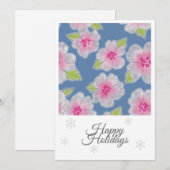 フラワーズエレガンスハッピーホリデーズ誕生日カード シーズンカード (正面/裏面)
