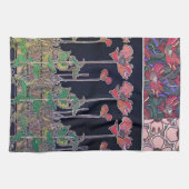 フラワーズオブアールヌーボースタイル、ミュシャ キッチンタオル (横)