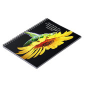 フラワーズオブフェイスサンフラワー輝く祈りの言葉手帳 ノートブック (左側)