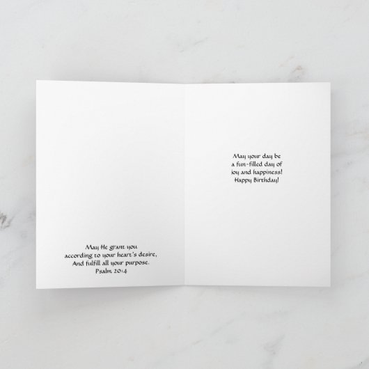 フラワーズオブフェイスピーチグラジオラス誕生日 カード (内部)