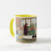 フラワーズオンザウィンドウシルバイカールラーソン マグカップ (正面左)