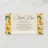 フラワーズオン金ゴールドサロン美容師メイクアップロイヤリティ 名刺 (裏面)