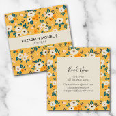 フラワーズオン金ゴールドサロン美容師メイクアップ スクエア名刺