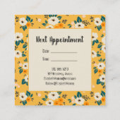 フラワーズオン金ゴールドサロン美容師メイクアップ 予約カード (裏面)