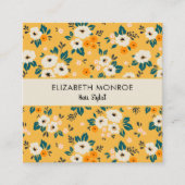 フラワーズオン金ゴールドサロン美容師メイクアップ 予約カード (正面)