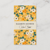 フラワーズオン金ゴールドサロン美容師メイクアップ 名刺 (正面)