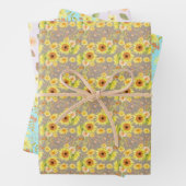 フラワーズオータム秋誕生日ベビーシャワー結婚ズ ラッピングペーパーシート (インサイチュ)