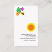 フラワーズカラフルカワイトリトルのまわりにベビーシッター 名刺 (裏面)