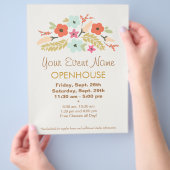 フラワーズカラフルフローラオープンハウスフライヤー チラシ (手)