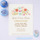 フラワーズカラフルフローラオープンハウスフライヤー チラシ (シングル)