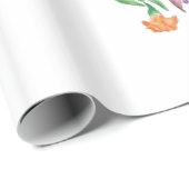 フラワーズカラフルブーケキリンスケッチ  ラッピングペーパー (ロールコーナー)