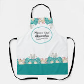 フラワーズガーデンウォーターカラーフローラカスタム植物 エプロン (正面)