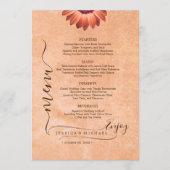 フラワーズガーベラオン抽象芸術結婚ピーチ メニュー (正面)