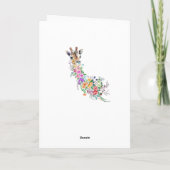 フラワーズキリン誕生日カードスケッチ カード (裏面)