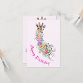 フラワーズキリン誕生日 カード (正面/裏面インサイチュ)