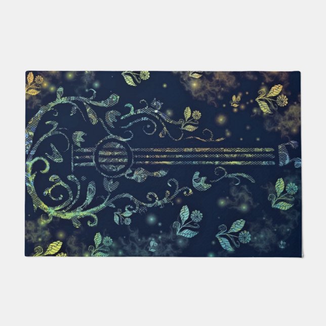 フラワーズギターアートフォーマット ドアマット (正面)