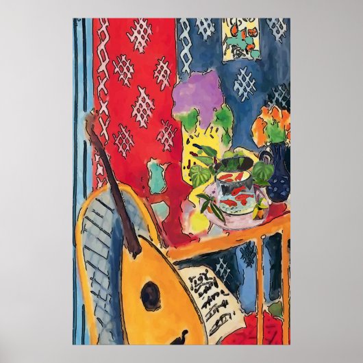 フラワーズギター&金ゴールドフィッシュポスター ポスター (正面)